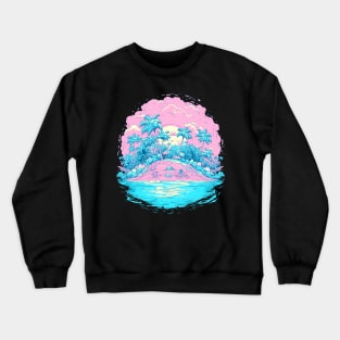 Vibrant Coastal Paradise Crewneck Sweatshirt